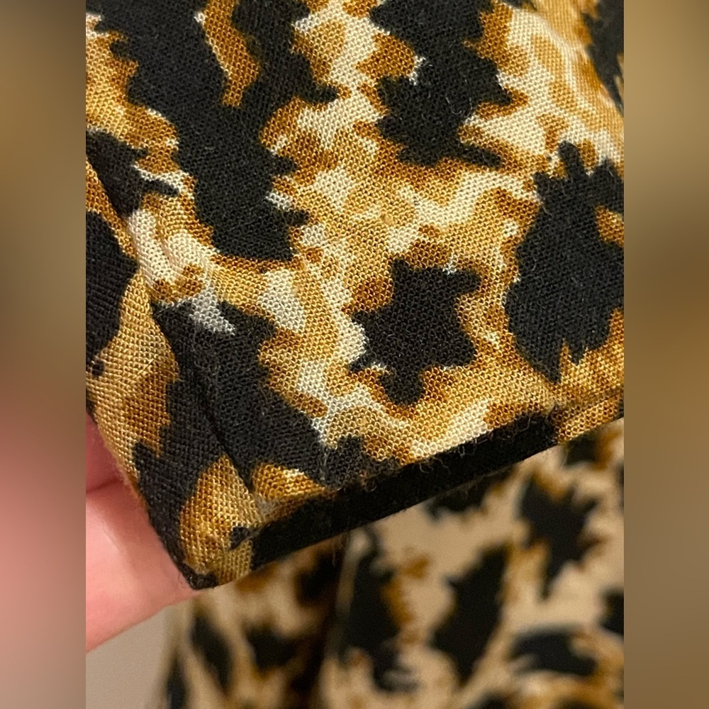 AMAZING Vintage Timing Tan Brown Leopard Print Sarong Wrap Sheath Dress size 4* - Picture 5 of 10